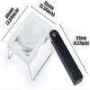 MOWFXUA Screen Magnifier Magnifier, 3. 5X Portable Desktop Magnifier Folding Pocket Magnifying Glass to Read The Elderly Child Watch Magnifier with LED Light view 2