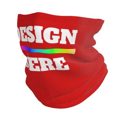 Custom Face Mask for Men & Women, Personalized Microfiber Neck Warmer Neck Gaiter Face Mask Reusable Custom Bandana Add Your Name Text Photo, Red