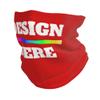 Custom Face Mask for Men & Women, Personalized Microfiber Neck Warmer Neck Gaiter Face Mask Reusable Custom Bandana Add Your Name Text Photo, Red view 1