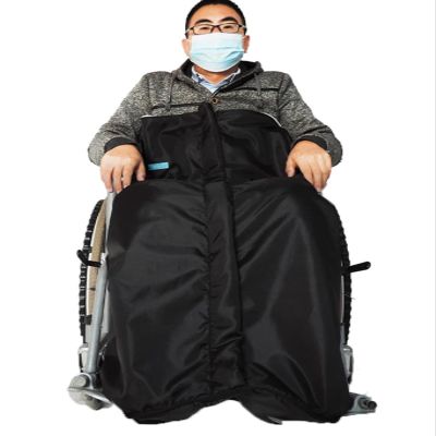 EUQKKWLOY Wheelchair Blanket, Wheelchair Zip Blanket Fleece Lined Lower Body Cover Thicken Warm Fleece Wrap Accessories for The Aged Patient Blue Size