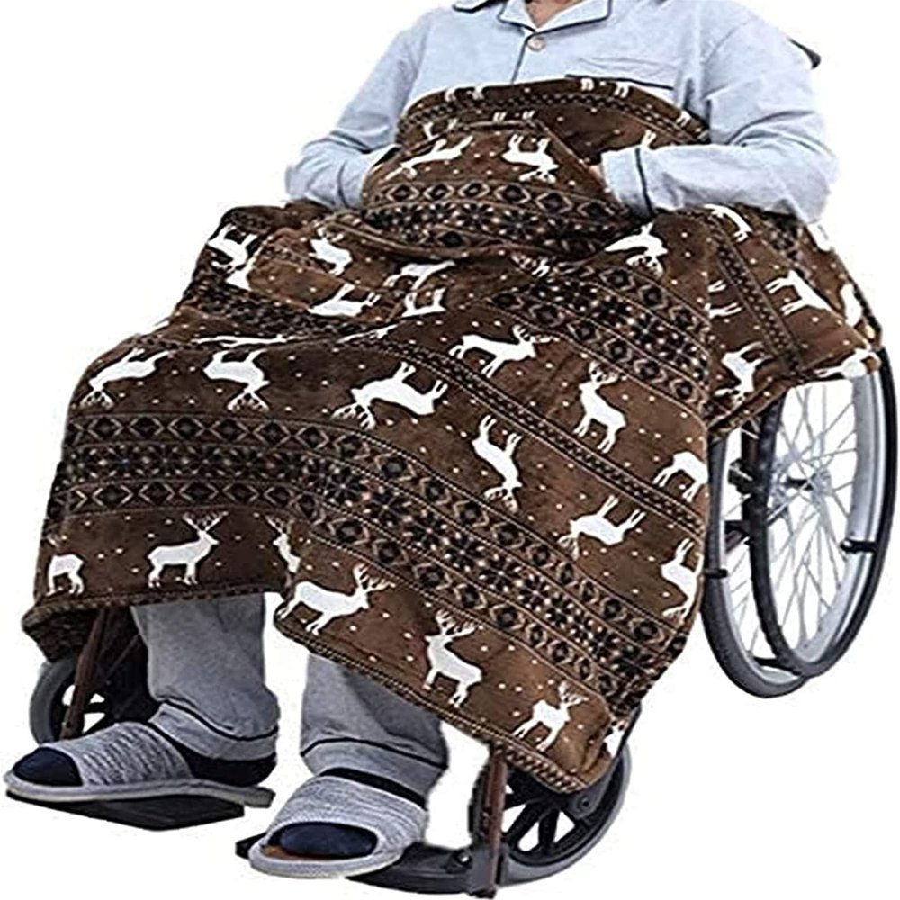 EUQKKWLOY Wheelchair Warmer Blanket, Fleece-Lined Wheelchair Cosy Cover, Legs Protection Cover Wheel Mobility Scooter Leg Warm Keep for Elderly, Or People in Office