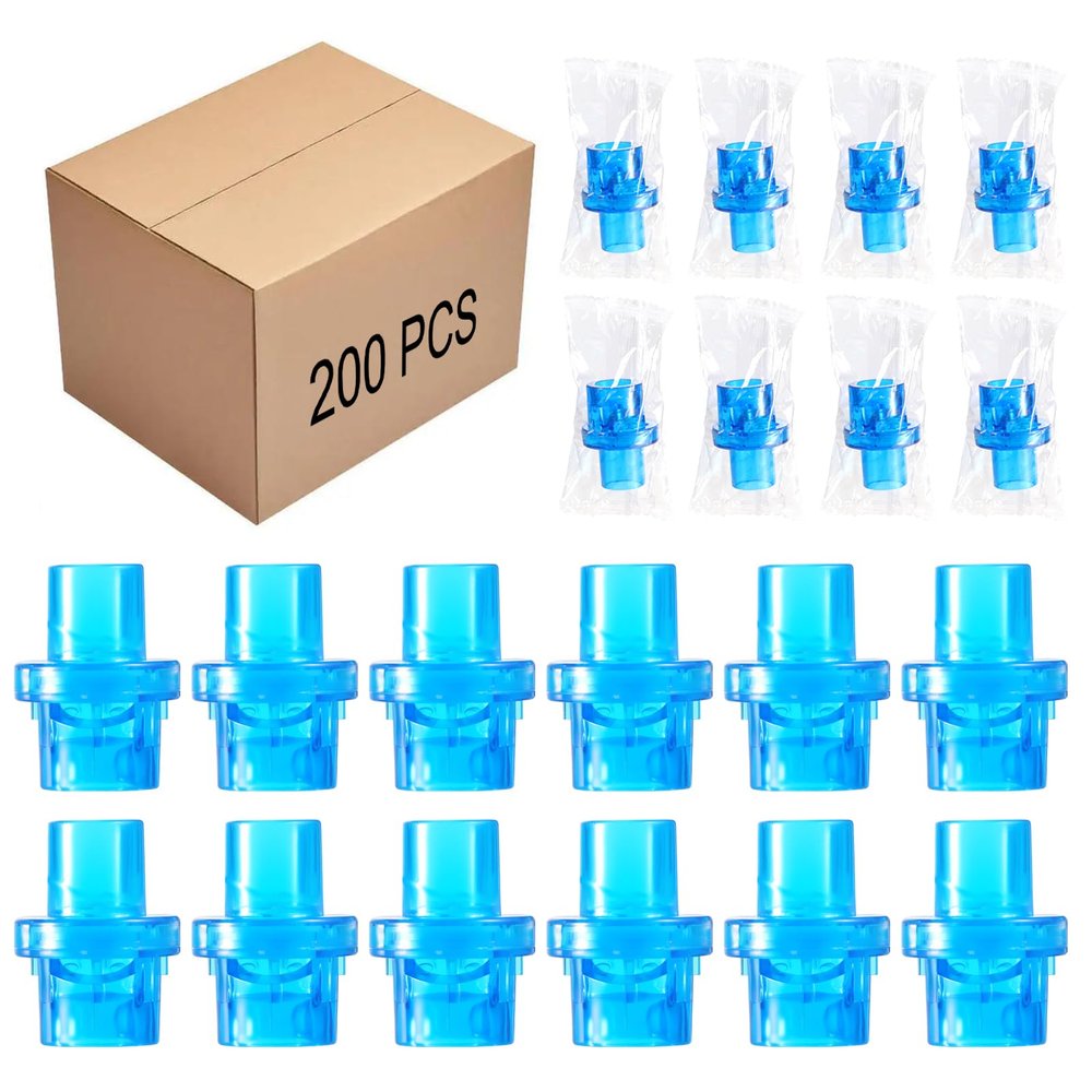 200 PCS CPR One Way Valves for Training Mask, Blue CPR Training Valves Fit Most Masks, Individually Wrapped (Blue)