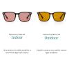 2 Pack Indoor FL-41 Pink & Outdoor Fluorescent-60 Brown Tinted Migraine Light Sensitivity Glasses for Photophobia, Fluorescent LED Glare and Computer, Two Pairs Blue Light Blocking Eyeglasses view 3