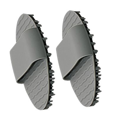 LALADEFIEE 2pcs Silicone Kitchen Cleaning Brushes Grey Soft Dish Scrub Brush for Pots Pans Vegetables Multi-Functional Kitchen Tool for Efficient Dishwashing and Stove Top Cleaning