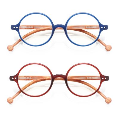 TISHUI Round Reading Glasses for Women Men Blue Light Blocking Circular Readers +5.00 Unisex Ultra Lightweight Circle Eyeglasses