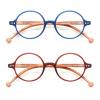 TISHUI Round Reading Glasses for Women Men Blue Light Blocking Circular Readers +5.00 Unisex Ultra Lightweight Circle Eyeglasses view 1