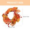 CHICAMPERA Artificial Fall Candle Ring with Realistic Maple Leaves Rustic Pillar Candle Wreath for Thanksgiving Harvest Festival Table Centerpiece Lightweight Autumn Decor for Weddings and view 2