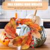 CHICAMPERA Artificial Fall Candle Ring with Realistic Maple Leaves Rustic Pillar Candle Wreath for Thanksgiving Harvest Festival Table Centerpiece Lightweight Autumn Decor for Weddings and view 4