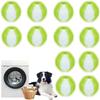 12 PCS Pet Hair Remover for Laundry, Reusable Dog Cat Hair Remover Tool Laundry Pet-Hair Captures fro Clothes and Bedding Wont Damage Your Clothes (Green) view 1