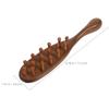 CATIEBYE Wooden Scalp Massage Comb with Wide Teeth Sandalwood Material Comfortable Handle Multipurpose Hair and Facial Massager for Relaxation and Detangling at Home view 2