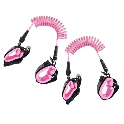 ERINGOGO 2PCS Lost Wristband with Lock Rotating Head Pink Traction Safety Bracelet Strap for Hand Supermarket Crowded Places