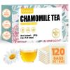 Chamomile Tea Bags120 Tea Bags (2g/Bag), Made from 100% Natural Chamomile Flowers | Helps with Digestion and Improve Sleep | Caffeine-Free | Sugar-Free | Gluten-Free | Vegan | Eco-Friendly Tea Bags view 1
