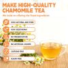 Chamomile Tea Bags120 Tea Bags (2g/Bag), Made from 100% Natural Chamomile Flowers | Helps with Digestion and Improve Sleep | Caffeine-Free | Sugar-Free | Gluten-Free | Vegan | Eco-Friendly Tea Bags view 3