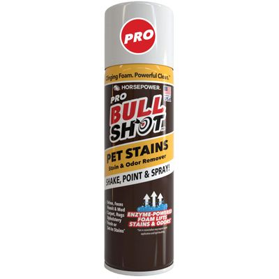 Bull Shot Pro Pet Stains, Foaming Enzyme Powered Pet Stain & Odor Remover