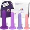 NewFlora Large Silicone Wand Set of 4 Hands Free Suction, Tapered Medical Silicone with Waterproof Storage Bag & Step by Step Instruction Guide view 1