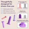 NewFlora Large Silicone Wand Set of 4 Hands Free Suction, Tapered Medical Silicone with Waterproof Storage Bag & Step by Step Instruction Guide view 2