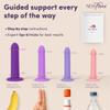 NewFlora Large Silicone Wand Set of 4 Hands Free Suction, Tapered Medical Silicone with Waterproof Storage Bag & Step by Step Instruction Guide view 4