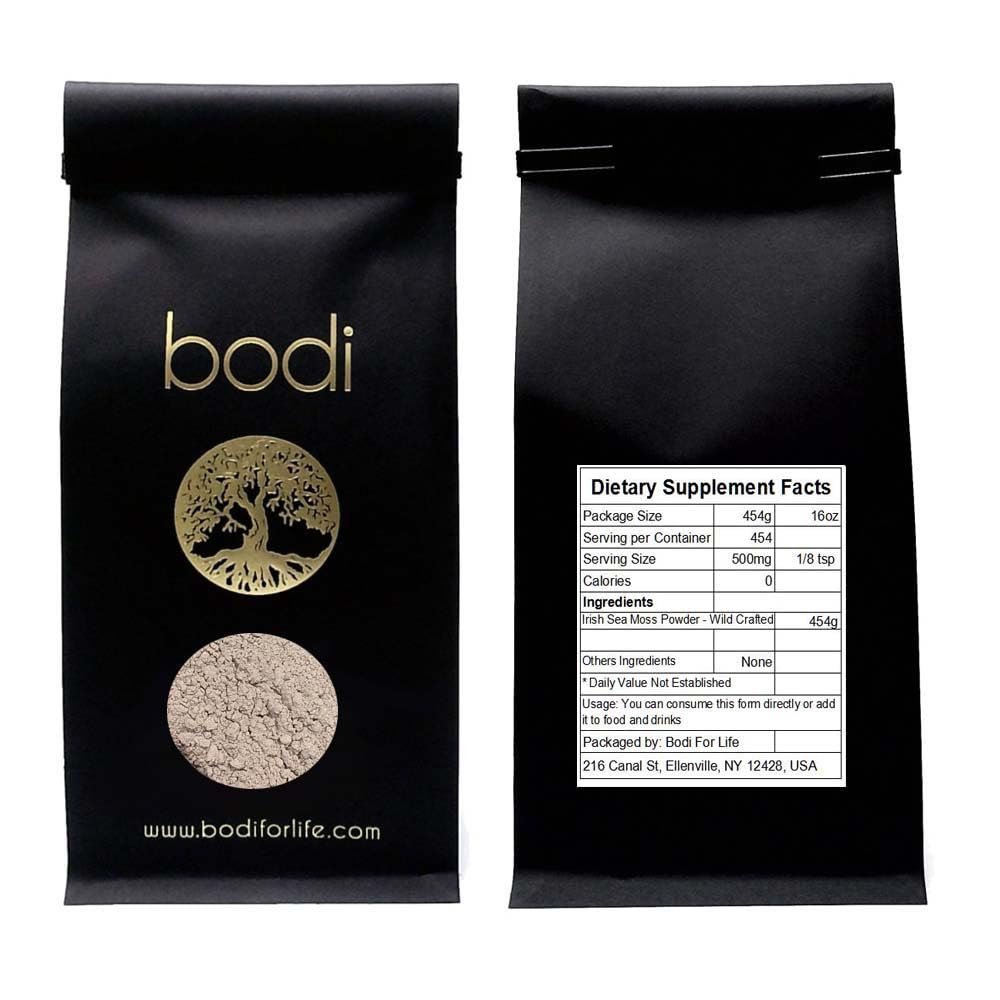 bodi : Irish Red Sea Moss Powder - Wild Crafted | 4oz to 5lb | 100% Pure Natural Hand Crafted (4oz)