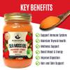 Maravida Wellness Sea Moss Gel Strawberry Ginger Honey Lime | 100% Wildcrafted Irish Sea Moss | Natural Energy, Immunity & Digestion Support 16 oz view 2