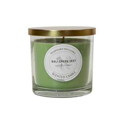Signature Scented Candle 13oz with Lid CW Studio Color Sprayed Glass Jar, Clean Burn Soy & Paraffin Wax, Smokeless Long Burn, Home Decor & Gift Giving