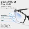 Joylook 2 PACK Reading Glasses for Women Trendy TR90 Blue Light Blocking Metal Frame Readers Stylish Square Cat Eye Eyewear, Black+Tortoise Grey 2 Pack, 1.75x view 4