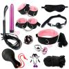 12 Piece Nylon Equipment Kit, Multifunctional Hand, Foot, Wrist, and Hip Exercise Device, Fun Dice Accessories, Portable Fitness, Couple Gift (Pink) view 1