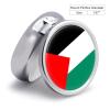 Portable Pill Case, Travel Multi-Functional Proof Pill Box for Purse & Pocket, with Palestine Flag Metal Medicine Organizer Box for Vitamins, Fish Oil & Supplements Round view 2