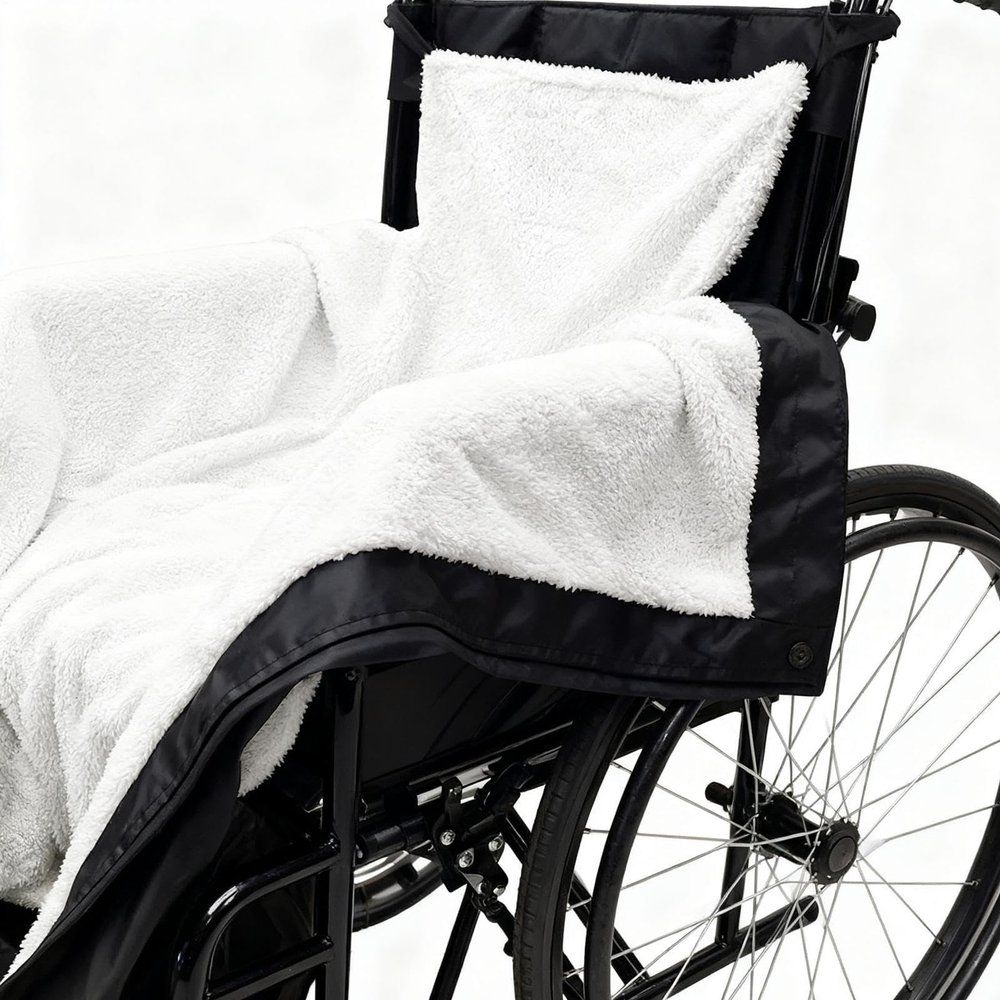 Wheelchair Leg Blanket - Fleece Lined Cover, Windproof Waterproof Extra Thick Knee Blanket, Warm Blankets For Adults | Ideal For Women, Men, Seniors, Elderly, Father, Mother, Grandfather