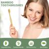 DEBETOOL 12 Pack Bamboo Toothbrushes - Natural Boar Bristle Toothbrush for Gum Health & Teeth Whitening, Wooden Organic Toothbrushes for Adults (Plastic Free) view 2