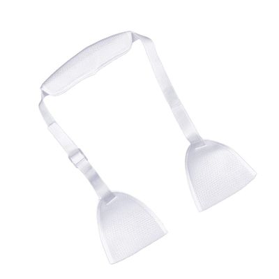GALPADA White Mesh Arm Sling Shoulder Immobilizer for Broken Fractured Arm Reversible Elbow Support with Adjustable Strap and Thickened Pad Breathable Forearm Pouch for Men Women