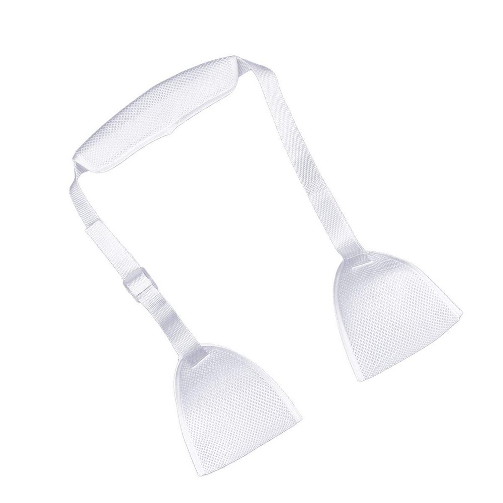GALPADA White Mesh Arm Sling Shoulder Immobilizer for Broken Fractured Arm Reversible Elbow Support with Adjustable Strap and Thickened Pad Breathable Forearm Pouch for Men Women