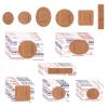 120pcs Small Circle Bandages, 6 Sizes Flexible Fabric Spot Adhesive Breathable Bandages Includes Oval Round & Square Strip Wound Protection for Face Nose Skin Hands Small Incisions view 1