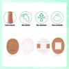 120pcs Small Circle Bandages, 6 Sizes Flexible Fabric Spot Adhesive Breathable Bandages Includes Oval Round & Square Strip Wound Protection for Face Nose Skin Hands Small Incisions view 3