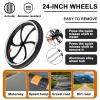 Sunyongfly Lightweight Wheelchair Features Removable footrests, seat Cushion Anti-roll Wheel,Aluminum Alloy,Folding(Seat Width: 40cm) view 3