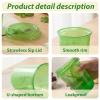 12oz Disposable Stemless Glasses With Strawless Sip Lids,PET Disposable Drinking Cups,Clear Plastic Wine Glasses for Parties Birthday,Wedding,Meeting,Christmas Party Supplies. (100, Green) view 2