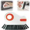 2026 New 2 in 1 Groove Cleaning Brush Window Track Cleaning Tools, 2 in 1 Multifunction Hard Bristle Cleaning Brush with Hidden Scraper for Sliding Door Track, Window Sill, Window Seal (Red) view 1