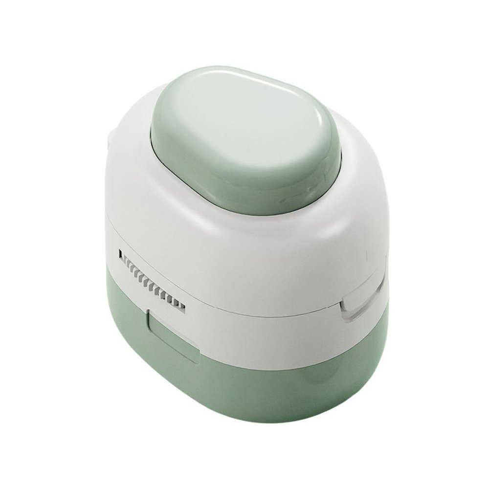 2-in-1 Pill Cutter, Adjustable 1/2 1/4 Pill Splitter with Sharp Blade, Storage Compartment Portable Safe Tablet Cutter for Tiny Small and Large Pills (Green)
