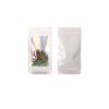 Qingdinu Food Storage Bags 100 Pcs Odor-Resistant Aluminum Foil Bags, Resealable, Holographic Packaging Bags for Party Favor Food Storage(White) view 2
