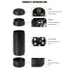 2in1 Roller Mills, Portable Swift Roll Cylinder Grinder Machine with 50 Papers with 1 LED Storage Tank, Pro Roller Electric Grinders and Cone (1 Grinder) view 2
