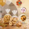 Ankyery 150 Pcs Cello Cellophane Treat Bags,5x7 Inch Candy Bags with 170 Pcs Gold Twist Ties, Clear Goodie Bags for Gift Wrapping,Packaging Candies,Dessert, Popcorn,Bakery,Party Favors view 4