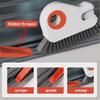 2026 New 2 in 1 Groove Cleaning Brush Window Track Cleaning Tools, 2 in 1 Multifunction Hard Bristle Cleaning Brush with Hidden Scraper for Sliding Door Track, Window Sill, Window Seal (Grey) view 2