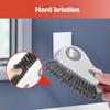 2026 New 2 in 1 Groove Cleaning Brush Window Track Cleaning Tools, 2 in 1 Multifunction Hard Bristle Cleaning Brush with Hidden Scraper for Sliding Door Track, Window Sill, Window Seal (Grey) view 3