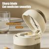 2-in-1 Pill Cutter, Adjustable 1/2 1/4 Pill Splitter with Sharp Blade, Storage Compartment Portable Safe Tablet Cutter for Tiny Small and Large Pills (Black) view 4