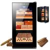 PPOIUYK 35L Electric Cigar Humidors Cabinet, Intelligent Electronic Cigar Cabinet Cooler with Spanish Cedar Wooden Drawer & Shelf, Temperature 11~18C,Built-in LED Light, 250 Cigars,A view 1