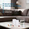 12 Pack Travel Pill Bottles - White Food Grade Plastic with Screw Caps & Labels, Small Pill Organizer for Pills, Vitamins, Capsules view 3