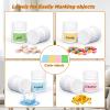 12 Pack Travel Pill Bottles - White Food Grade Plastic with Screw Caps & Labels, Small Pill Organizer for Pills, Vitamins, Capsules view 4