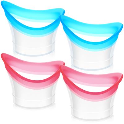 ValueBargain 4 Pcs Eye Wash Cup, Eye Cups for Eyes Wash Silicone Eyes Cleansing Cups for Quick & Effective Rinse, Portable Tool for Dust, Makeup, Irritants