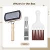 boxoon Ac Fin Cleaner Kit: 3-Piece Set, Stainless Steel Comb, Soft Brush, Dual-Sided Remover, For Mini Split & Refrigerator Coils view 2