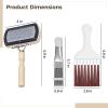 boxoon Ac Fin Cleaner Kit: 3-Piece Set, Stainless Steel Comb, Soft Brush, Dual-Sided Remover, For Mini Split & Refrigerator Coils view 3