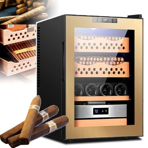 PPOIUYK 50L Humidor for Cigars, Intelligent Electronic Storage Cabinet, Holds 200-300 Cigars
